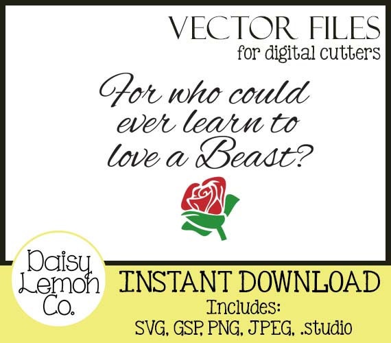 Download Vector File Beauty and the Beast Movie Quote Disney