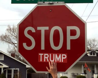 Anti Trump sticker- (stop) Trump