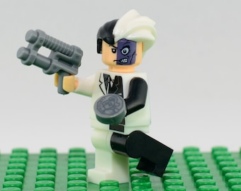 Two-Face Custom minifigure (Lego Compatible) DC Comic Batman Villain Superhero Harvey Dent Dark Knight Arkham Asylum Christmas Stocking #2