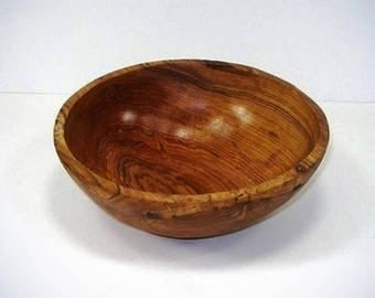 9 Inch Hand Carved Olive Wood Bowl