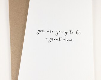 Baby shower card/Happy mother's day/Expectant mom card/Encouragement card