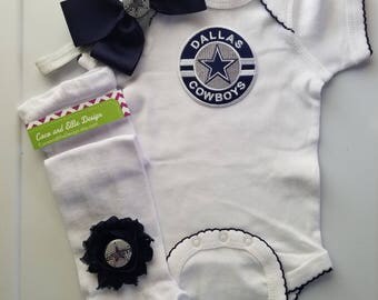dallas cowboys baby outfit-dallas cowboys baby girl-dallas cowboy baby shower gift-baby girl cowboys-dallas cowboys newborn/baby cowboys