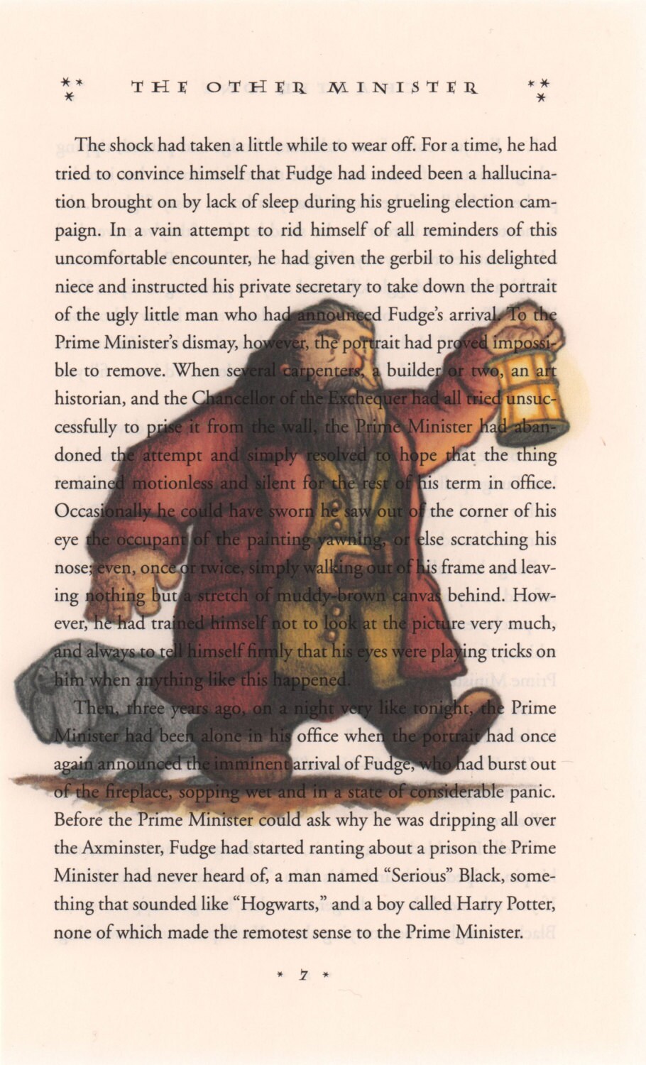 Harry Potter Art Hagrid Art Print Harry Potter Book Page