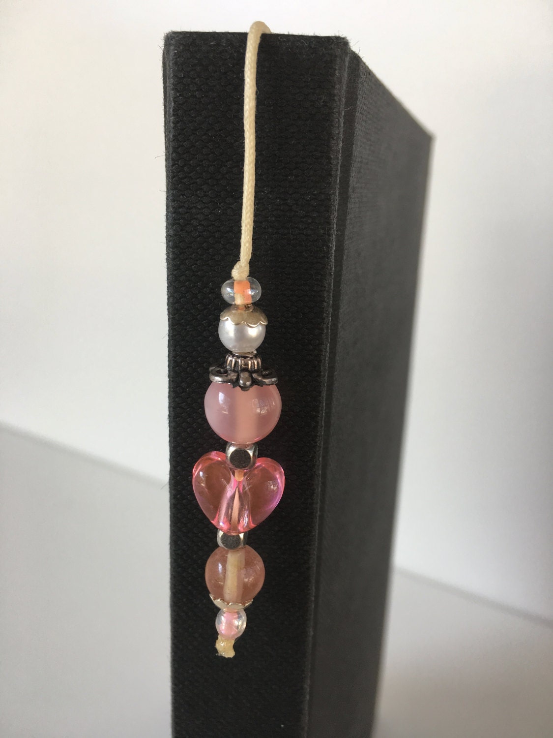 String Bookmark w/pink heart