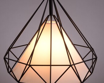 SAVE 10% SUMMER SALE!! Vintage-Industrial- Diamond Pendant Light- Living room-Dinning Room- Kitchen lighting-Home Decor-Modern Lamp