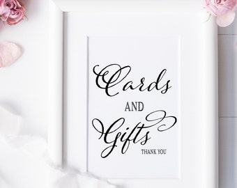 Cards and gifts printable wedding sign Green leaves Cards