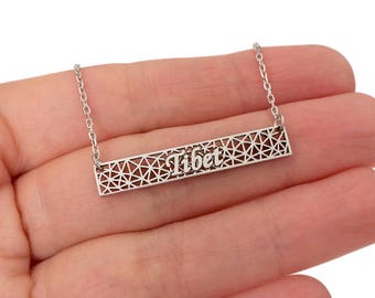 Sterling Silver Two Name Necklace Arabic Name Necklace