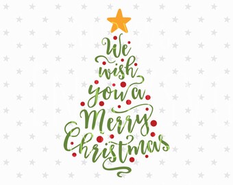 Merry Christmas SVG Christmas Tree Svg Christmas svg files Christmas SVG Cutting Files for Silhouette Cameo Cricut svg Winter Svg Files