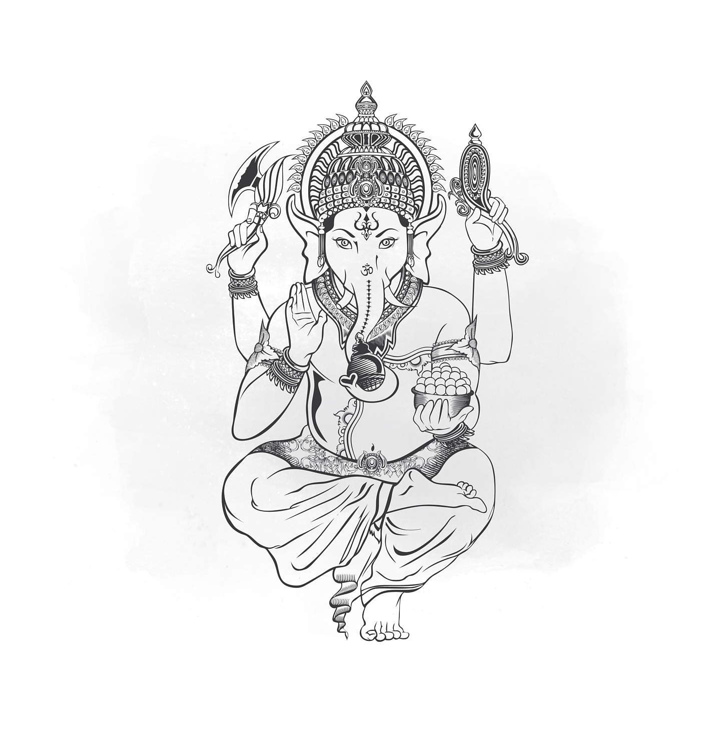 Lord Ganesh SVG clipart Hindu god Art Ganesh home decor