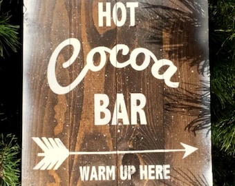 Hot cocoa bar sign | Etsy
