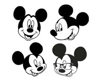 Mickey Mouse svg, Disney svg, cartoon svg, disneyland, dxf, cricut, silhouette cutting file, download