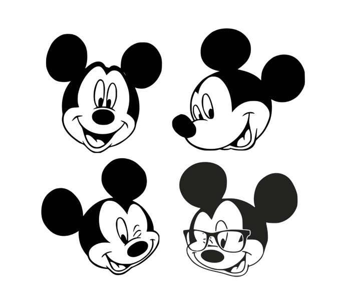 Download Mickey Mouse svg, Disney svg, cartoon svg, disneyland, dxf, cricut, silhouette cutting file ...