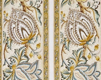 Pierre Frey Le Grand Corail Rayure 2 Chemins Cotton Fabric by the yard