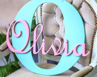 Baby Name Sign Wood, Baby Name Letters, Personalised Nursery Art, Decorative Letters, Baby Name Sign, Name Sign For Nursery, Name Sign Wood