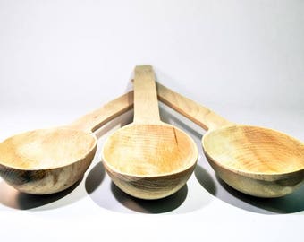 SALE! LARGE Wooden spoon. Hand carved wooden cooking spoon, Natural Bio wood spoon. Price per unit.