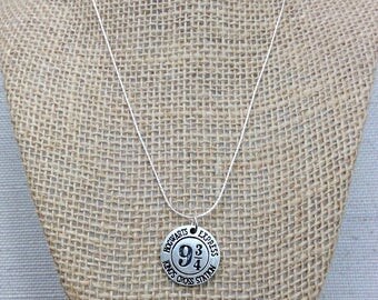 Harry Potter Jewelry, Harry Potter Gift, Platform 9 3/4 Necklace, Platform 9 3 4, Potterhead, Potter Jewelry, Harry Potter School