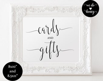 Cards and gifts wedding sign - Printable Cards and Gifts Sign Cards - Card and Gift Table Sign downloadable wedding signs - #WDH0049