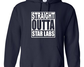 Funny Straight Outta Star Labs Funny Tv shows Hooded Sweatshirt