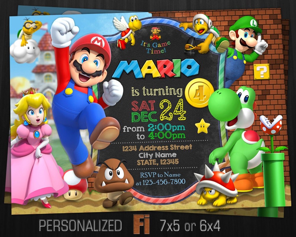 Super Mario Invitations 7