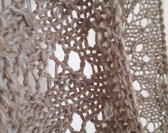Cotton Lace Infinity Scarf, Lightweight