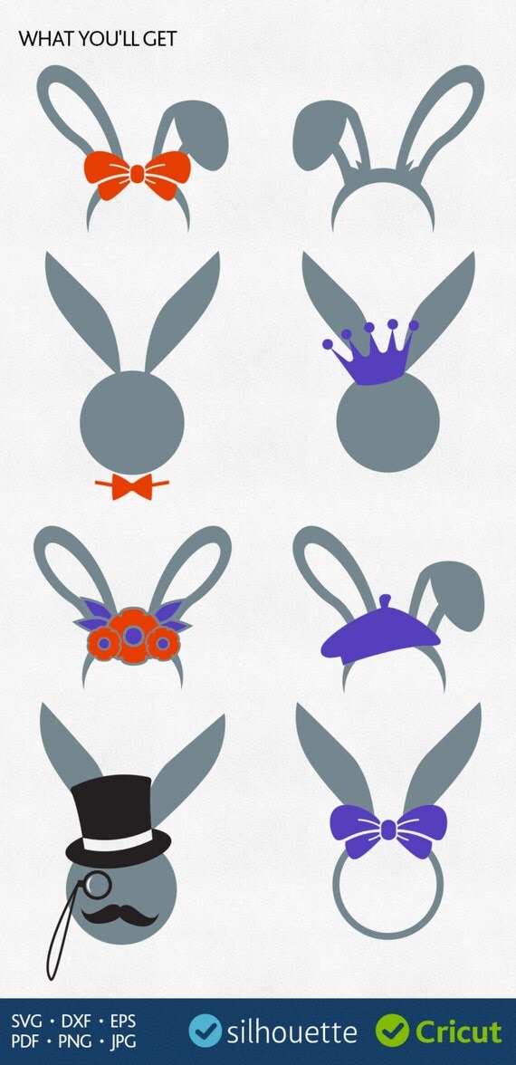 Download Bunny Ears monogram svg cut files Cricut download Easter ...