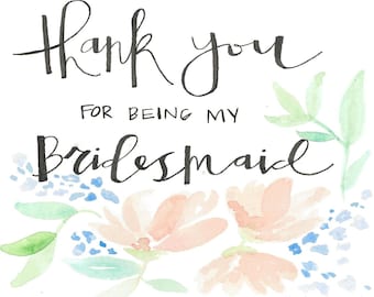 Bridesmaid Thank You Cards