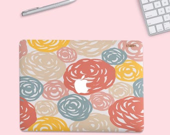 Painted Floral MacBook Pro Case, mac book case, MacBook Pro case, Macbook Pro 13 Case, Macbook Case, macbook air case, MacBook Pro 15 Case