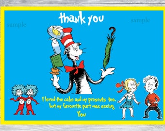 Dr seuss thank you cards | Etsy