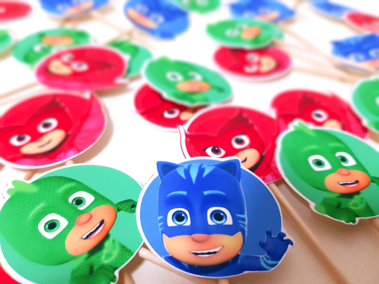 Pj Masks cupcake topper set / cupcakes topper super pigiamini