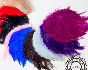 5 Inch Hackle Feather Pads Millinery Adornment | T010312A