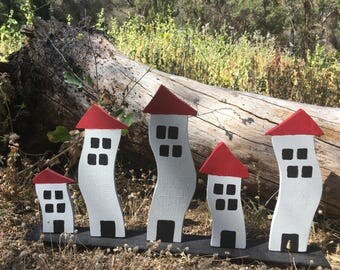 Handmade wood houses shaky