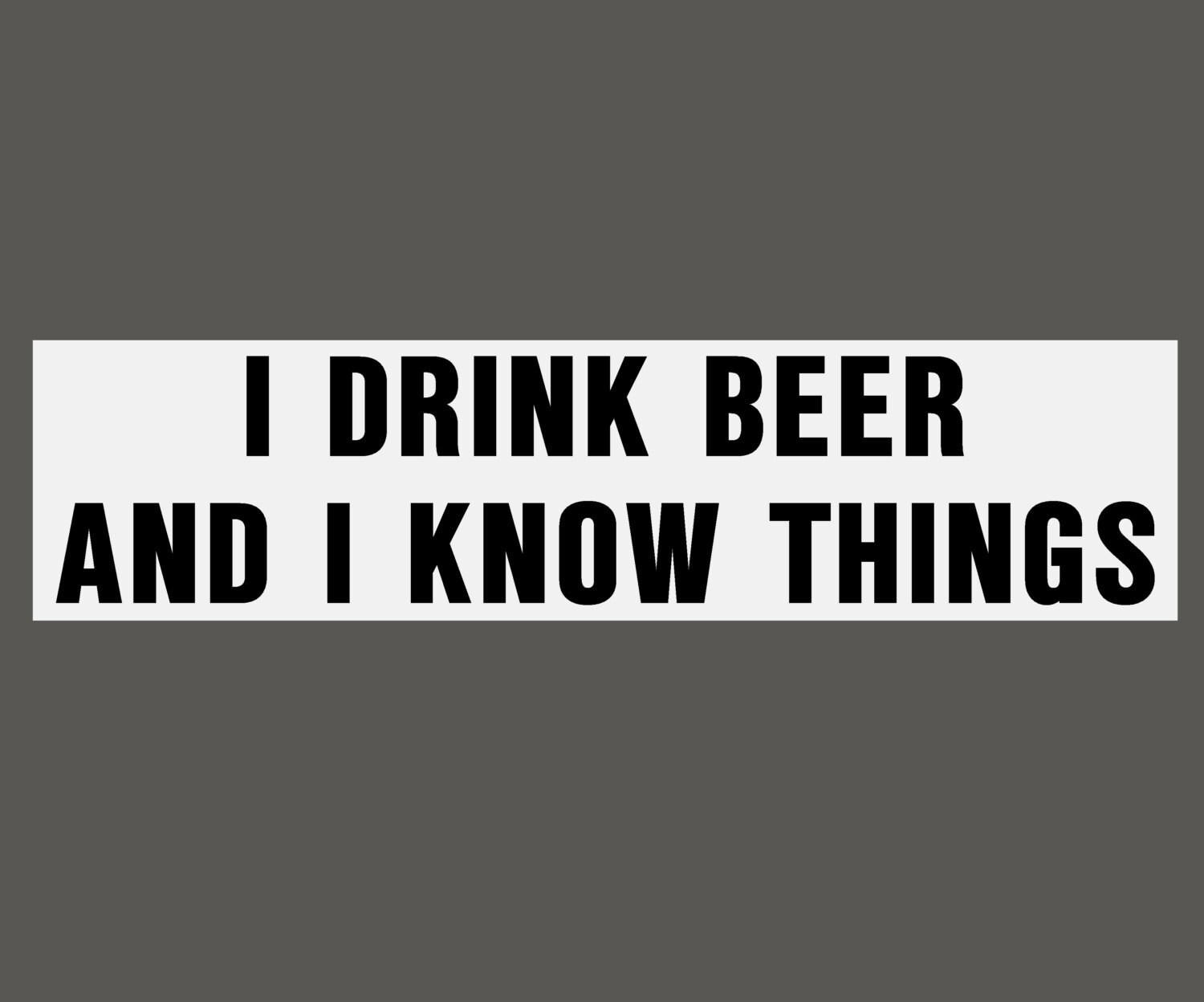 I Drink Beer And I Know Things Vinyl Sticker/Decal/Bumper