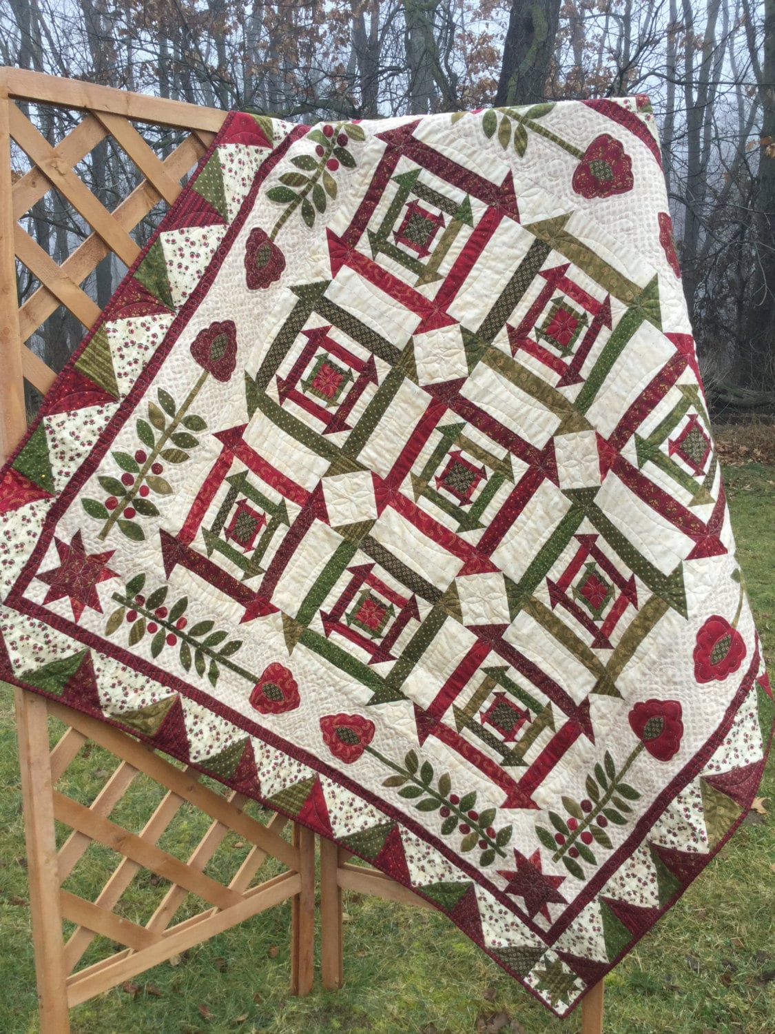 Kim Diehl Christmas Quilt Henry Glass Fabrics Appliqué