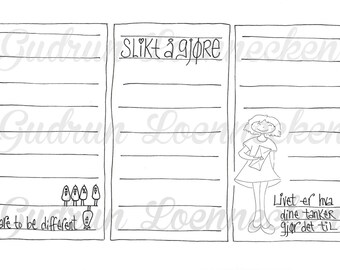 Three page dayplanner love - easy printable