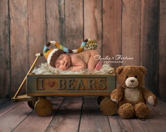 Newborn Digital Backdrop, Vintage Bears Backdrop , DIGITAL BACKDROP/BACKGROUND