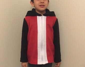 Youth Pokemon Go Ash Ketchum RED Trainer Jacket Costume Halloween Cosplay Anime Pokemon Ash Ketchum Cosplay Costume Only Jacket, Pokemon