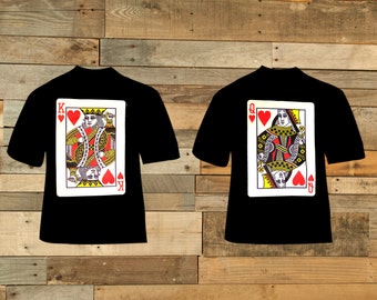 King And Queen Playing Cards - T-Shirt Set
