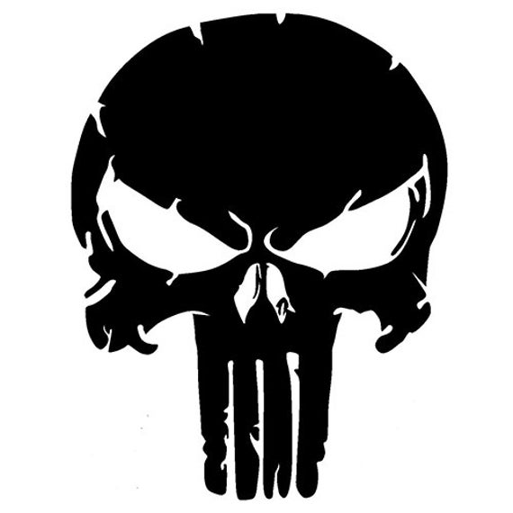 Vinyl Decal Sticker - Punisher Skull Decal for Windows, Cars, Laptops, Macbook, Yeti, Coolers, Mugs etc
