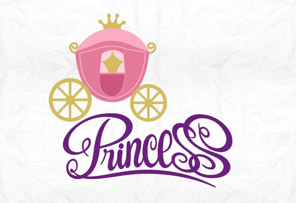 Princess carriage SVG Clipart Cut Files Silhouette Cameo Svg