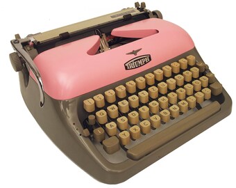 Pink Typewriter - Fully Working - Triumph Adler Primus - Custom Painted - Serviced - Vintage Typewriter