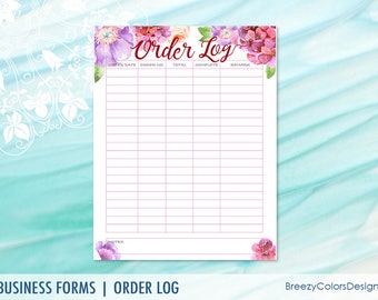 flower order forms template for business craft show handmade