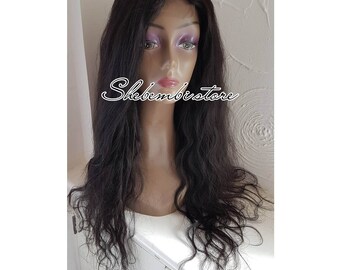 Brazilian body wave human hair wig with lace closure, glueless wig, curly wig, Brazilian wave, full wig