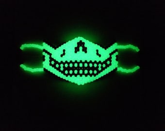 Glow-In-The-Dark Skeleton Kandi Mask