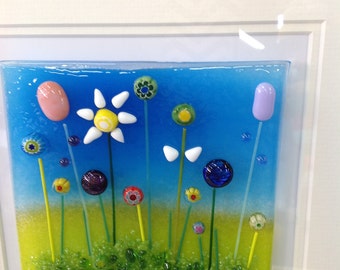 Fused glass wall art