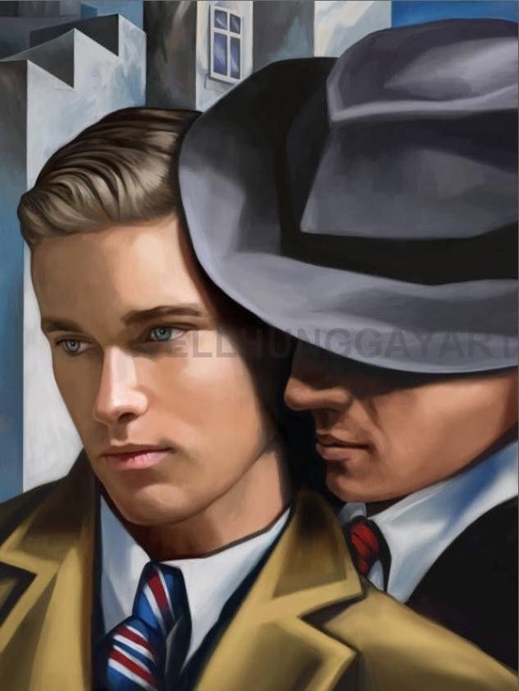 Hot Gay Art Deco Painting Repro Canvas Male Couple BIG 24x32   Il 570xN.1171081411 53wj 