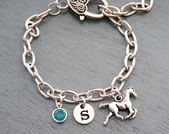 Bracciale Con Ciondolo Cavallo In Metallo Per Ragazze – Regalo Amanti Cavalli