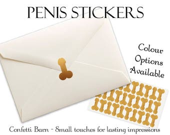 Penis Stickers - Bachlorette Party - Party Ideas - GNO - Hen Party - Removable Vinyl - Envelope Sealing Stickers #17