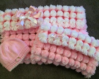 handmade pompom blanket handmade pompom blanket
