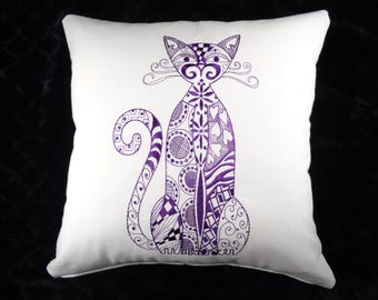 Cat Lover Pillows, Cat Lover Gift, Pet Pillows, Modern Cat Pillows, Fun Cat Decor, Modern Cat Decor, Cat Cushions
