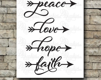 Download Faith hope love svg | Etsy